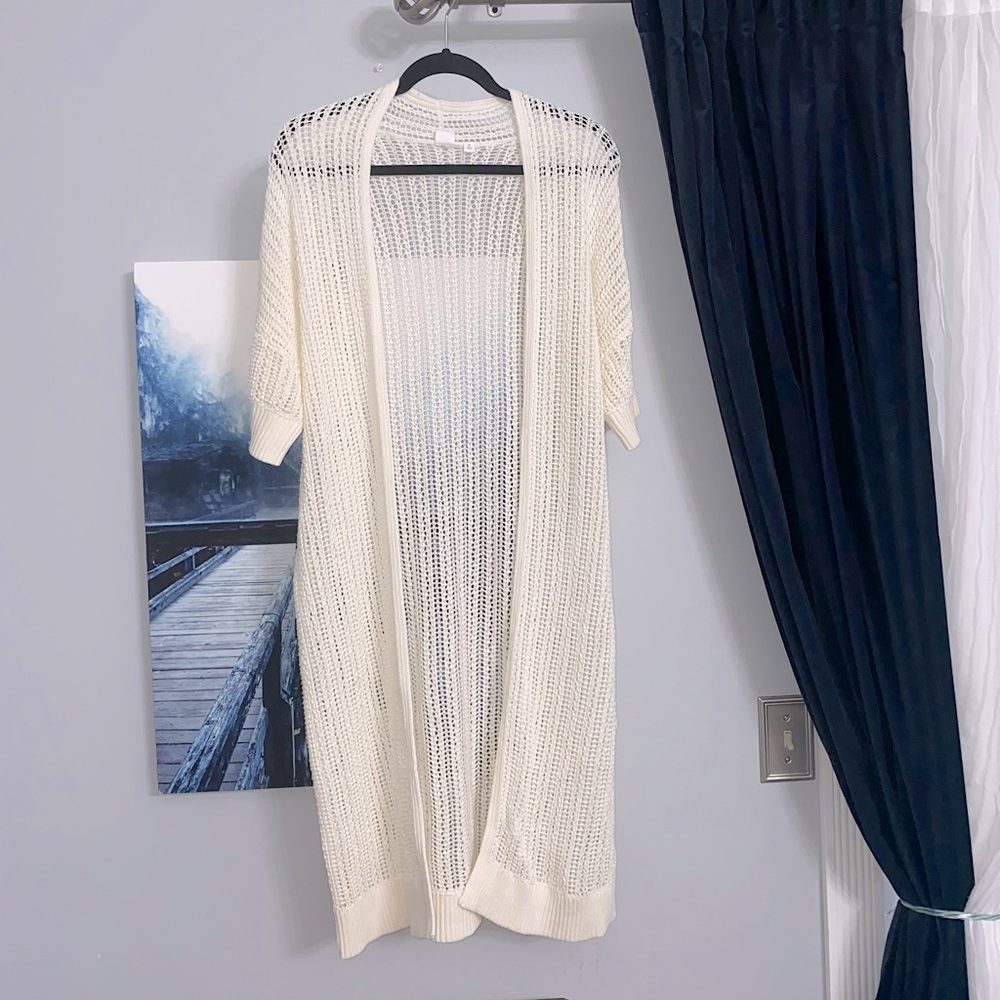 Gap crochet cream duster